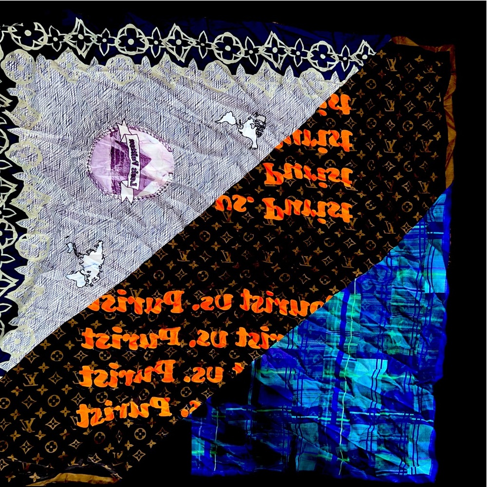 Louis Vuitton LV Collage Bandana Multicolor, Style Number MP3127.
